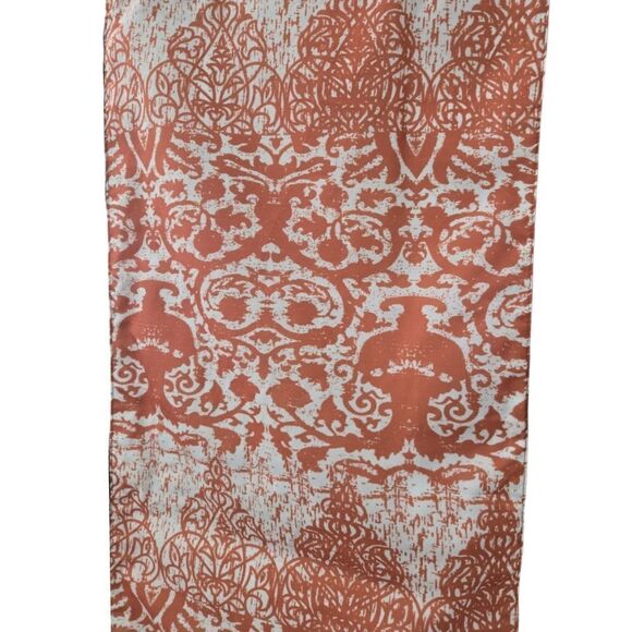 Halloween Table Runner 72 x 14 Orang and Black Tassled Gothic Decor - Picture 3 of 4